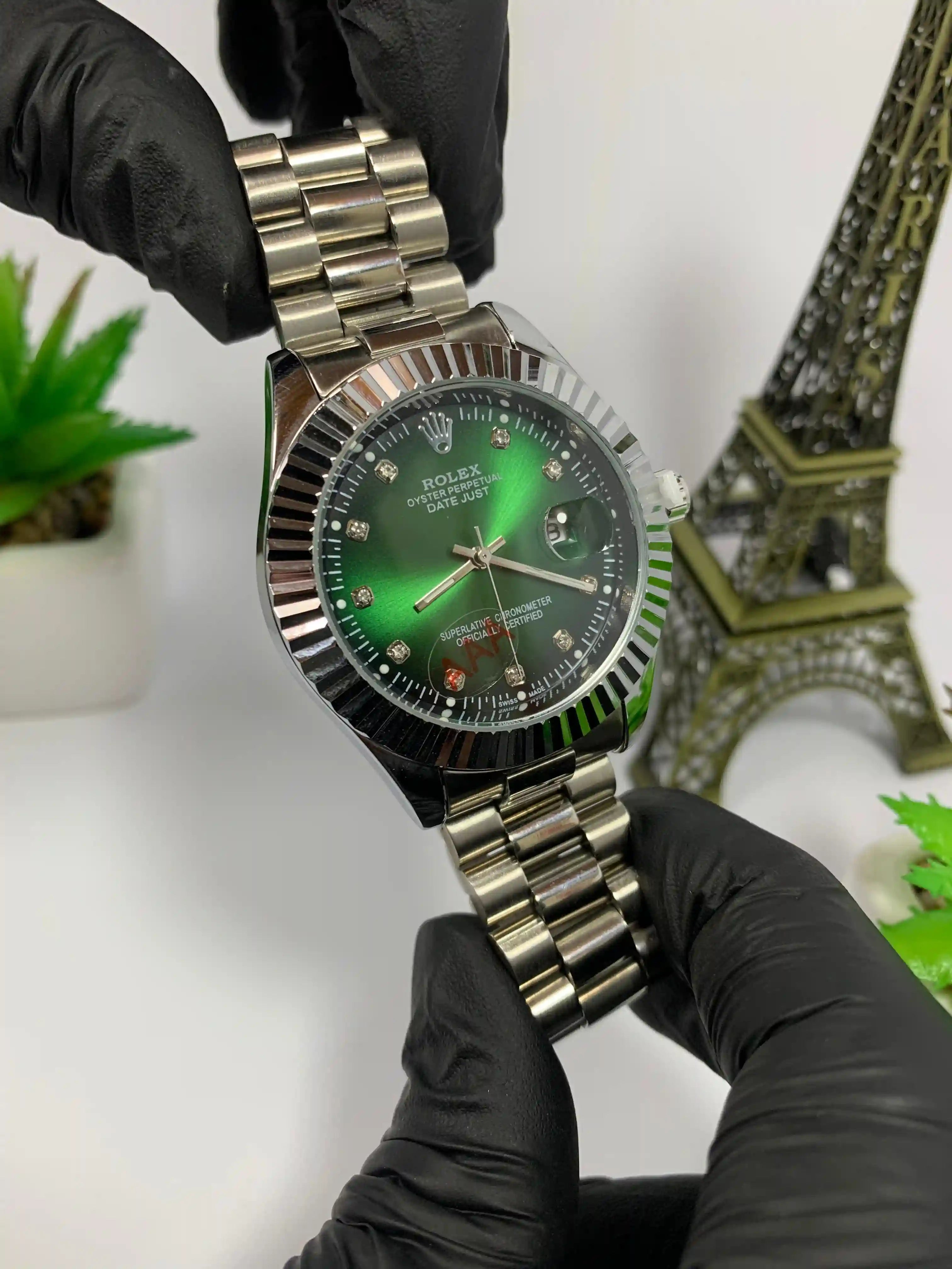 Rolex Sliver Green + Blue